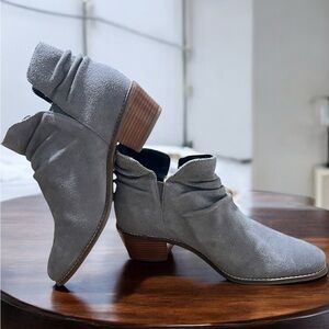 Cole Haan Suede Gray Ankle Booties